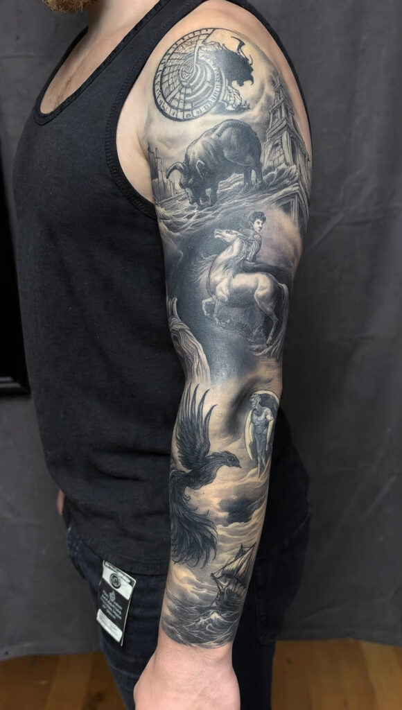 men s tattoo sleeve ideas that tell a