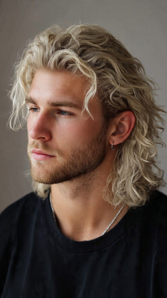 the ashy blonde mullet bleach blonde hairstyle