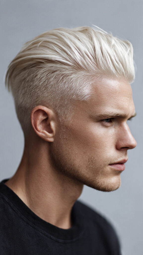 the bleached slick back undercut hairstyle of men