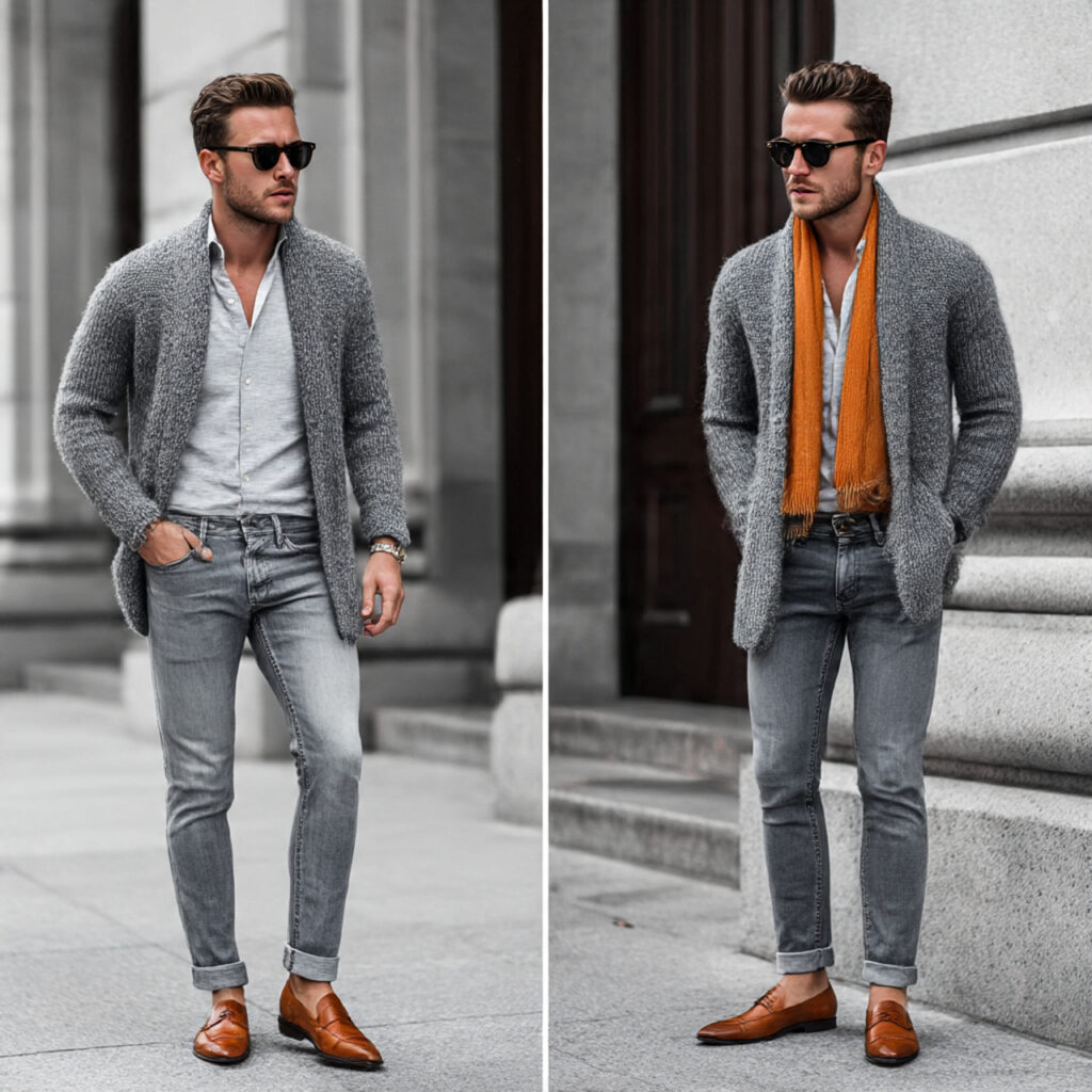 the modern cardigan jeans