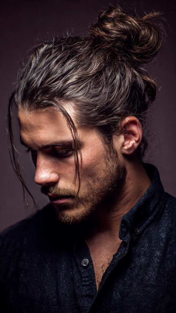 the refined man bun hairstyle of men the refined man bun hairstyle of men