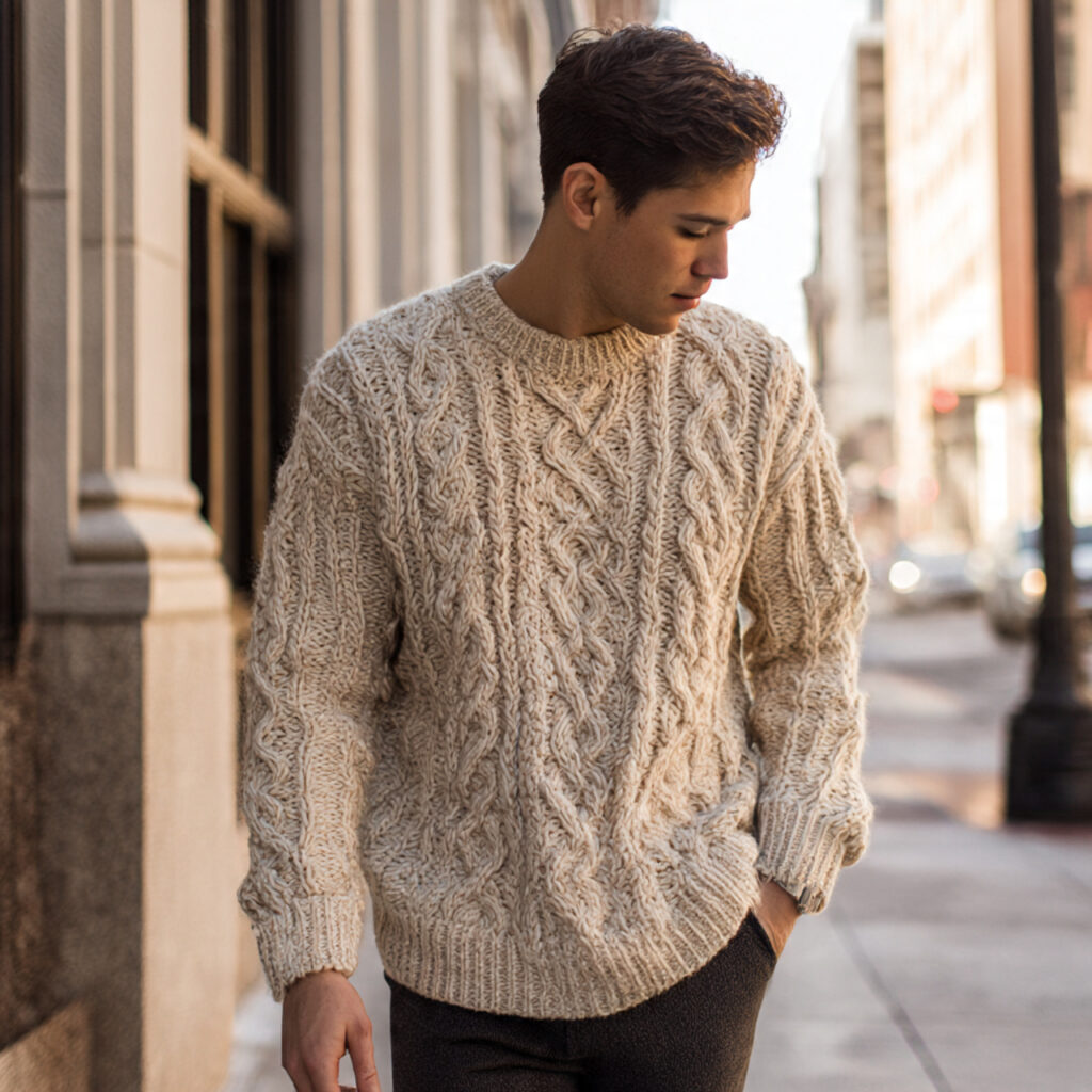 the sophisticated cable knit sweater