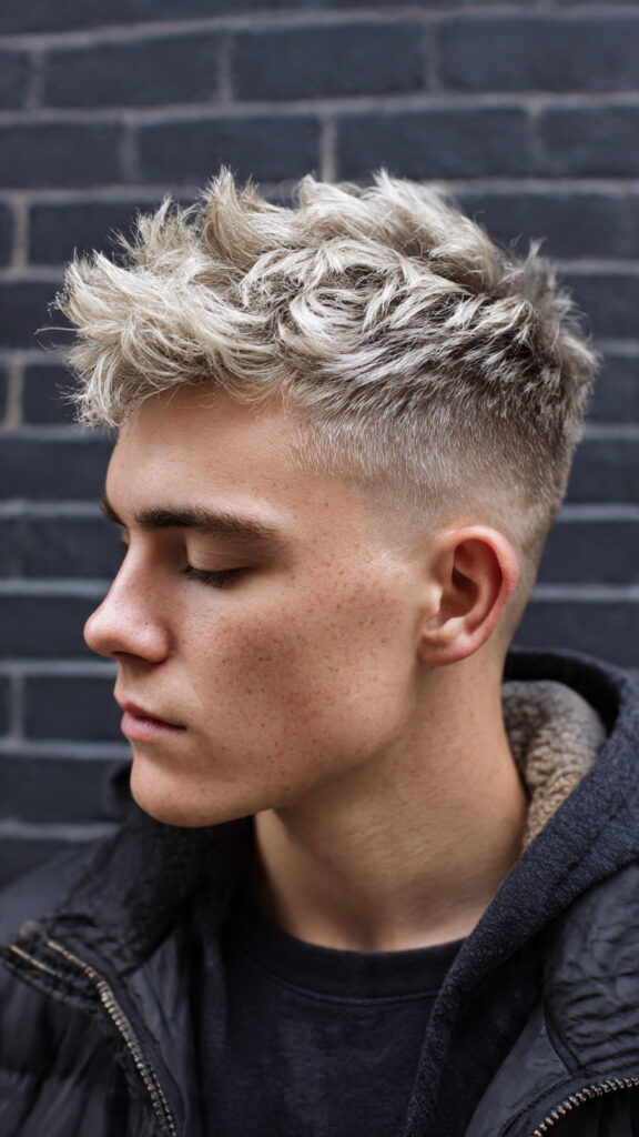 the two block cut with bleached top hairstyle