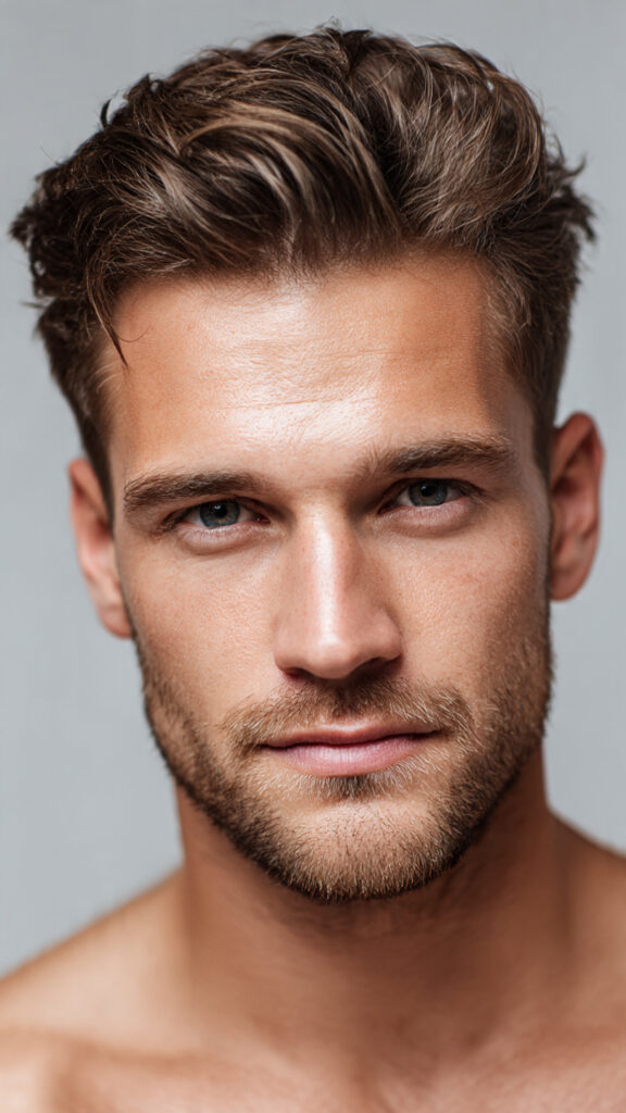 photorealistic portrait of a handsome man with 4