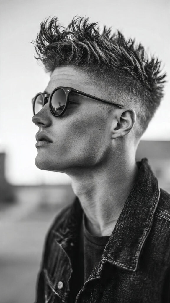 the faux hawk with a skin drop