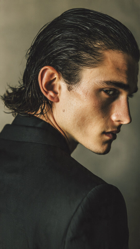 the slicked back look